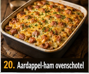 Aardappel-ham ovenschotel