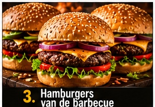 Hamburgers van de barbecue