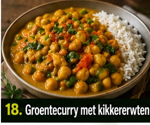 Groentecurry met kikkererwten