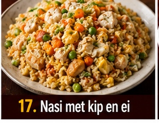 Nasi met kip en ei