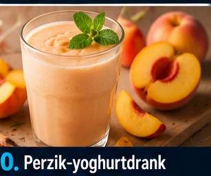 Perzik-yoghurtdrank