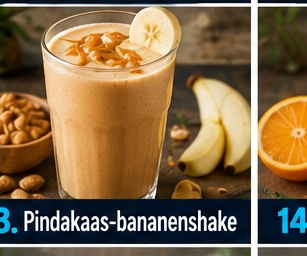 Pindakaas-bananenshake