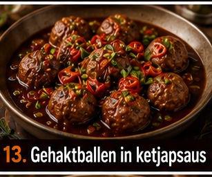 Gehaktballen in ketjapsaus