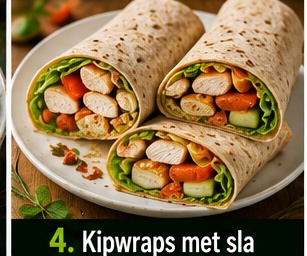 Kipwraps met sla