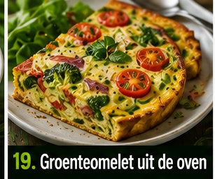 Groenteomelet uit de oven