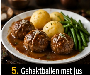 Gehaktballen met jus
