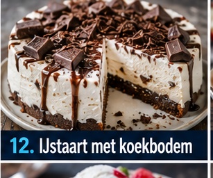IJstaart met koekbodem