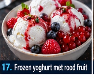 Frozen yoghurt met rood fruit