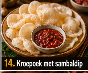 Kroepoek met sambaldip