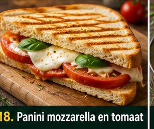 Panini mozzarella en tomaat