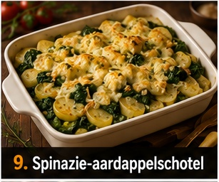 Spinazie-aardappelschotel
