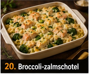 Broccoli-zalmschotel