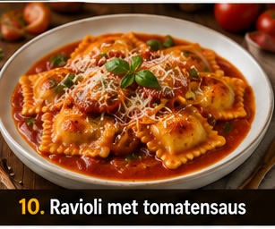 Ravioli met tomatensaus