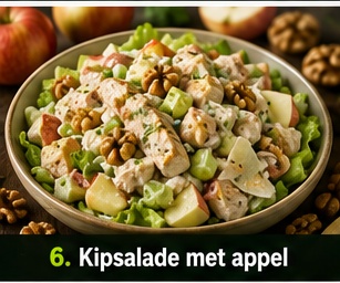 Kipsalade met appel