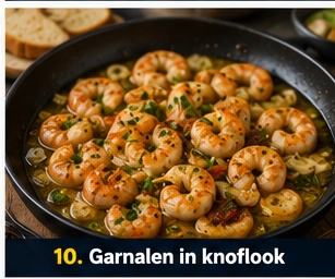 Garnalen in knoflook