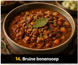 Bruine bonensoep