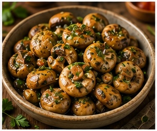 Champignons met knoflook