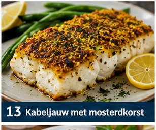 Kabeljauw met mosterdkorst