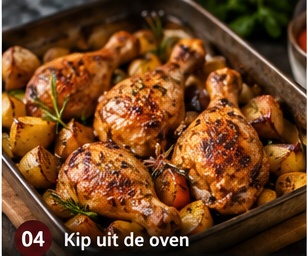 Kip uit de oven