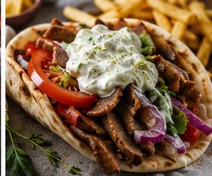 Gyros met tzatziki